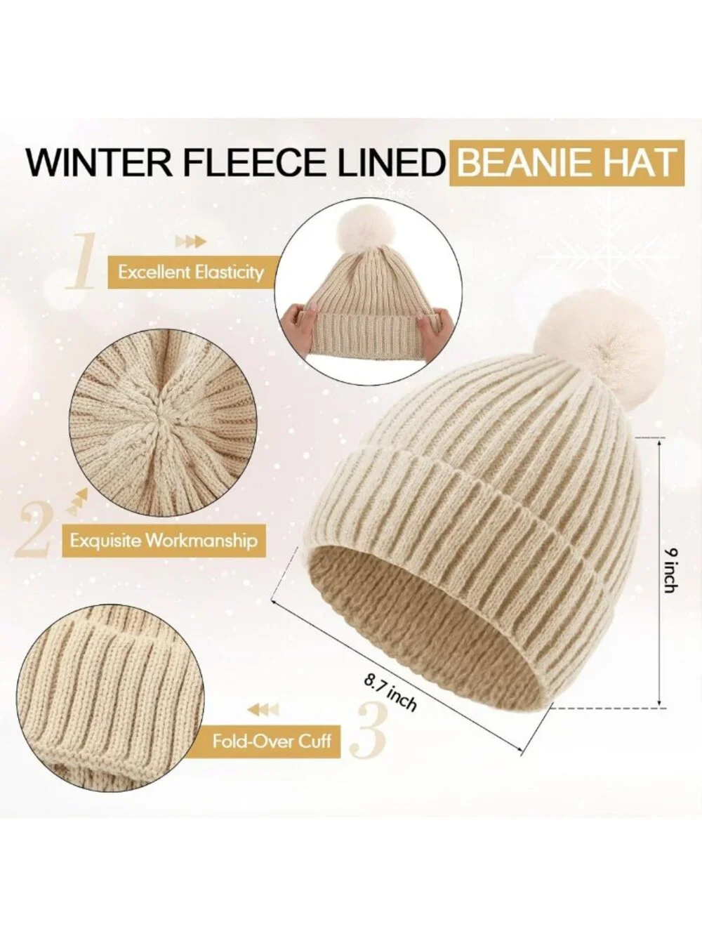 Cozy 4-Piece Winter Set: Hat, Scarf, Gloves & Headband for Cold Weather Fashion